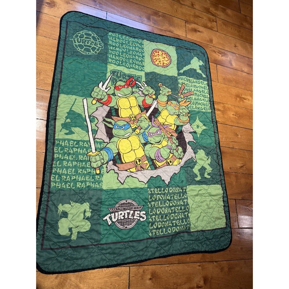 Nickelodeon Teenage Mutant Ninja Turtles TMNT Quilted Bedspread (48”x 52”)